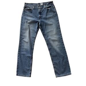 Levis 505 Jeans Size 14 Medium Wash High Rise Straight Leg 5-Pocket Stretch